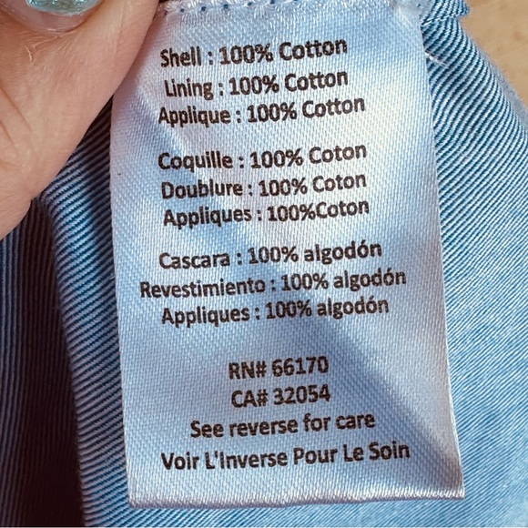 Anthropologie Hemant & Nandita Blue Lianna Embroidered Blouse Size S - Picture 15 of 16